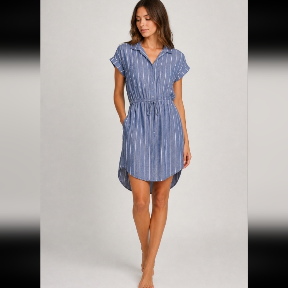 JAPNA Small Lightweight High Low Shirt Dress